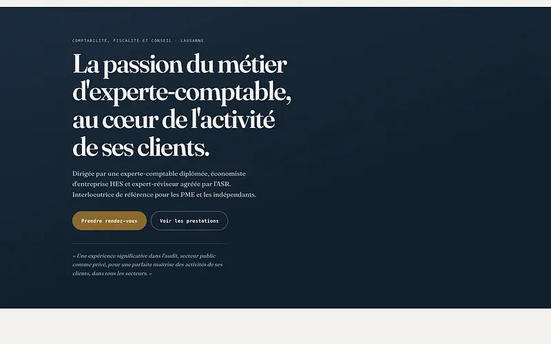 La page d'accueil de la Fiduciaire Bremond, après reconstruction