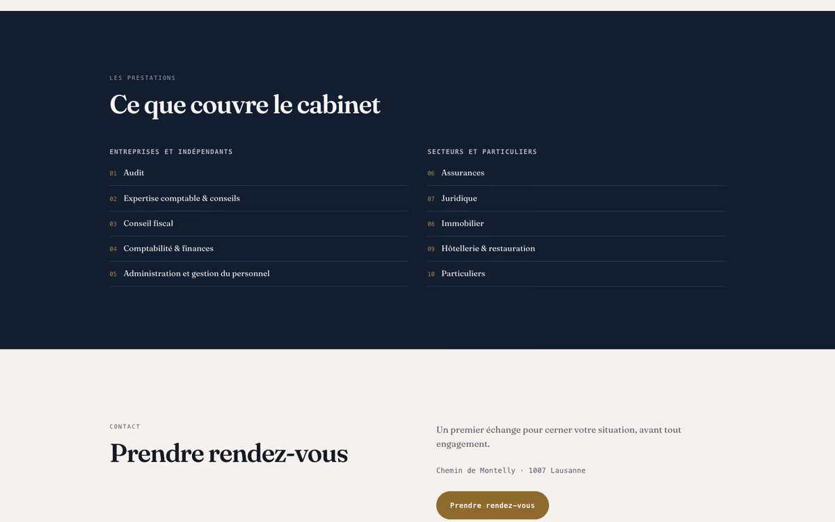 Les prestations de la Fiduciaire Bremond, après reconstruction