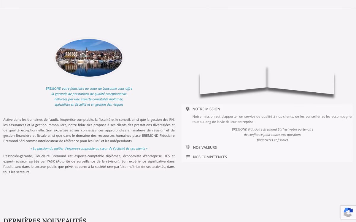 Les prestations de la Fiduciaire Bremond, avant reconstruction