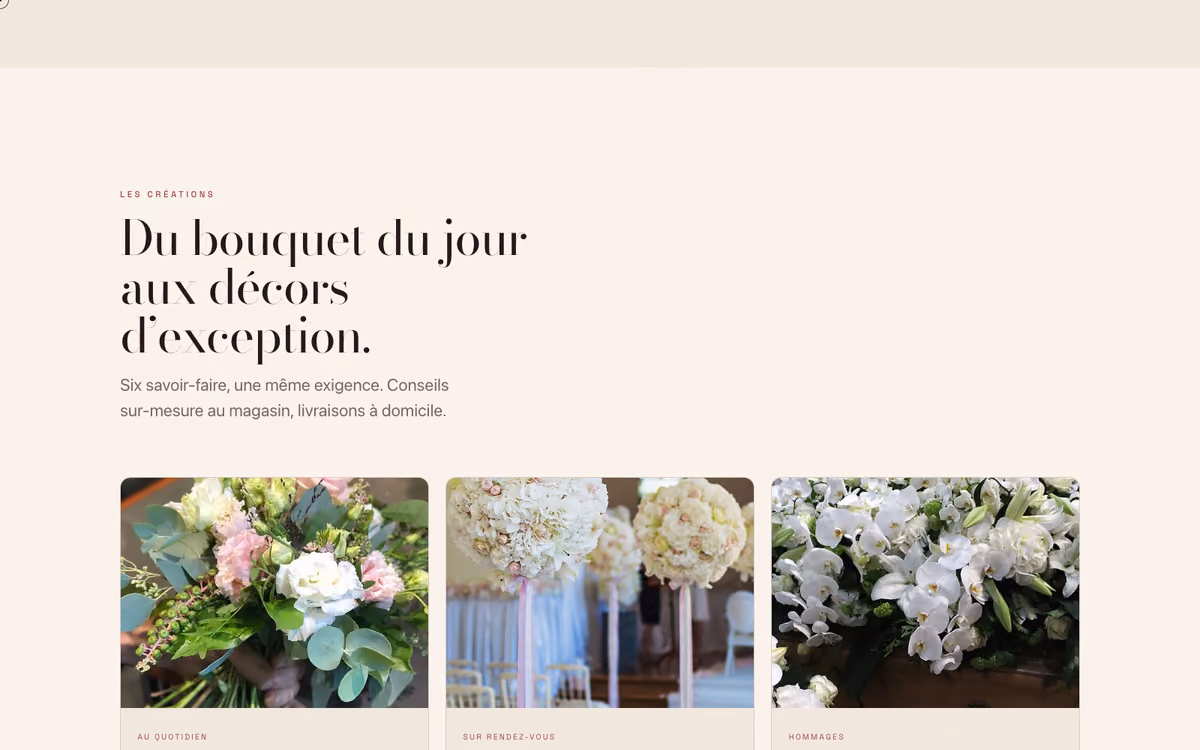 Les bouquets et arrangements de l'Atelier Floréane, après reconstruction