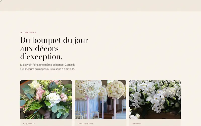Les bouquets et arrangements de l'Atelier Floréane, après reconstruction