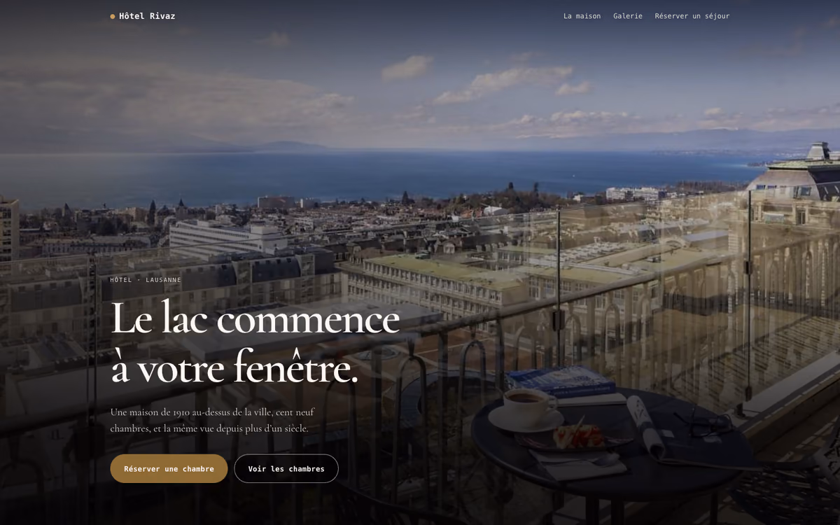 La présentation de l'Hôtel Rivaz, après reconstruction