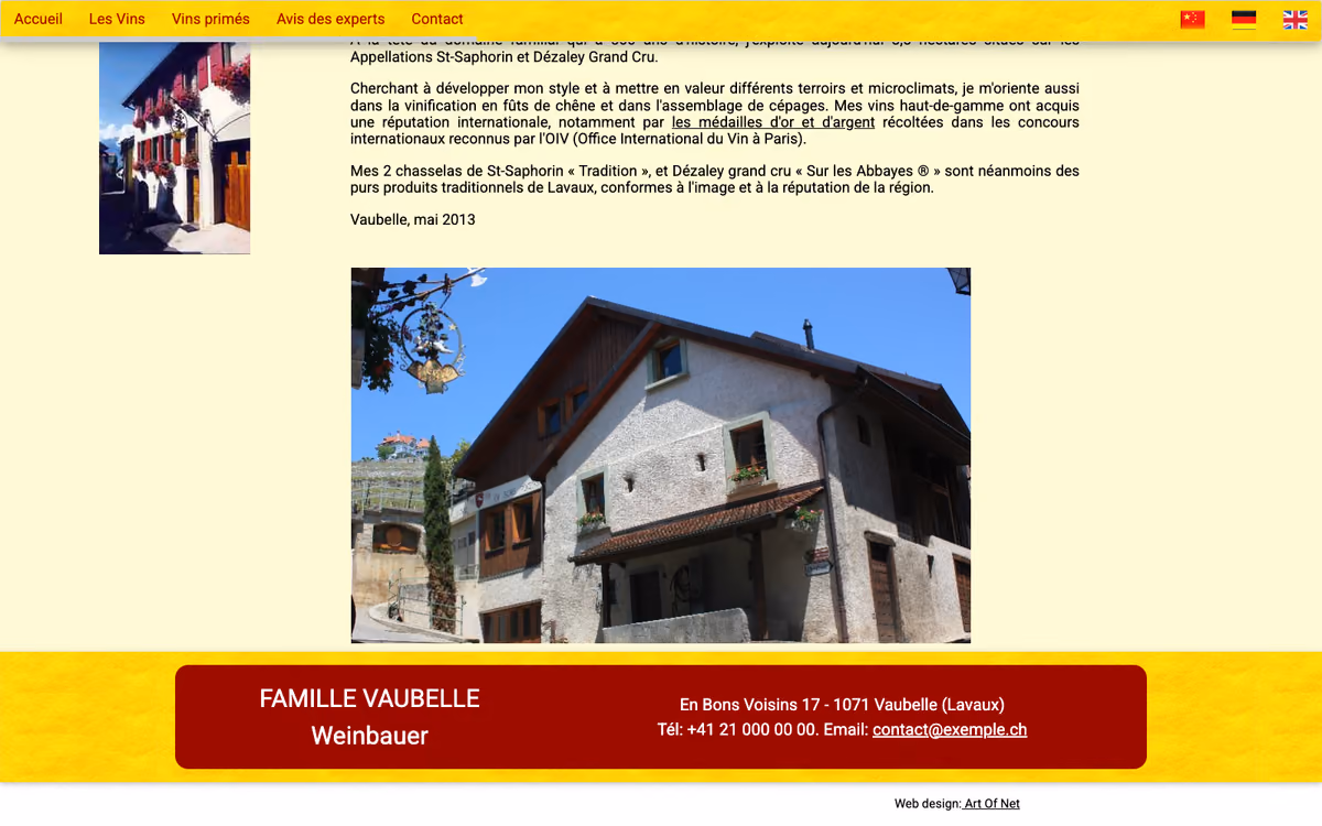 Les chiffres du Domaine Vaubelle, avant reconstruction