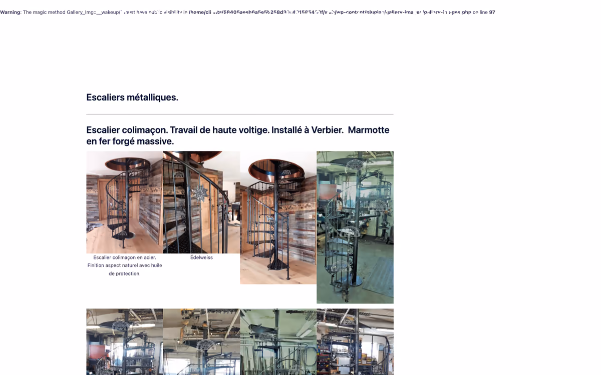 Les pièces forgées de la Forge Vernay, avant reconstruction