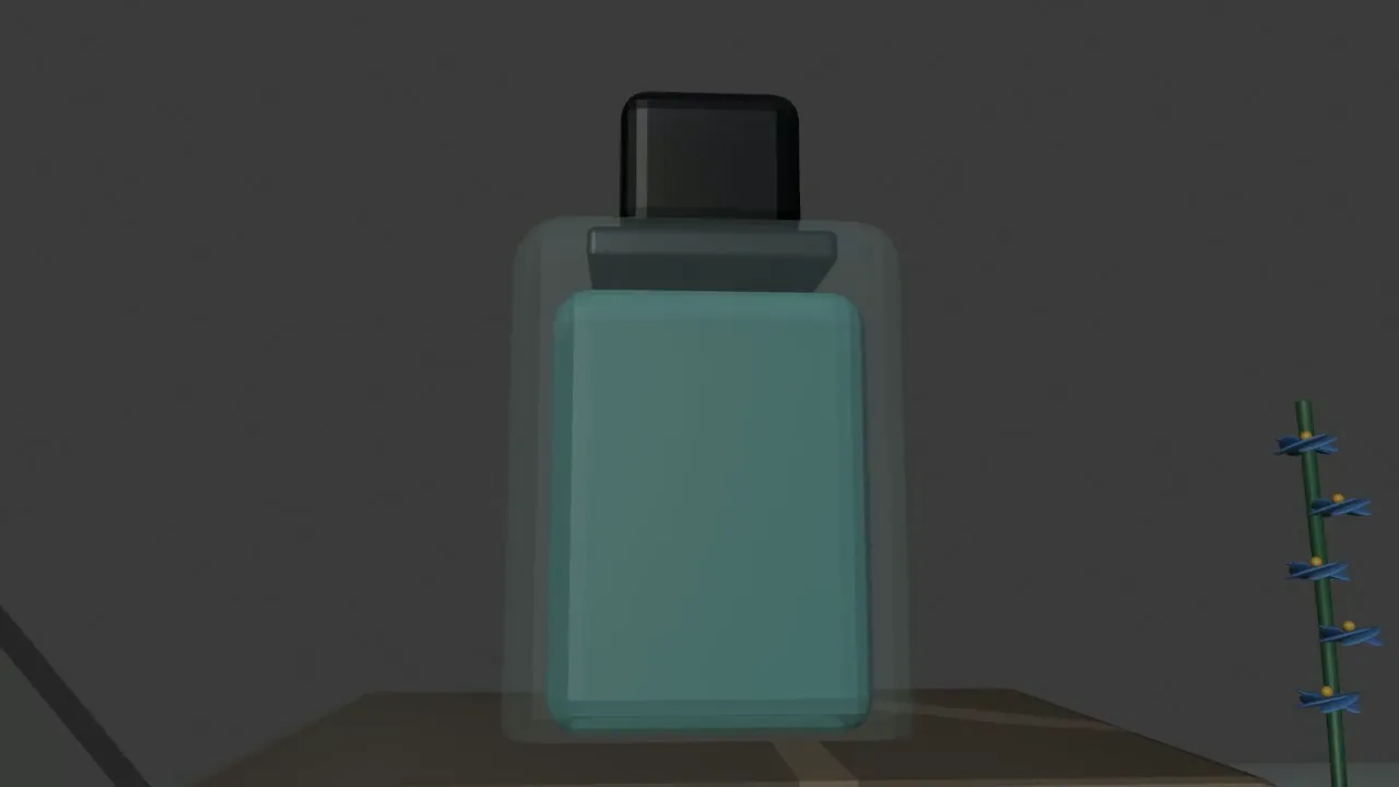 Le guide caméra préparé dans Blender pour Parfum Serre Magnolia