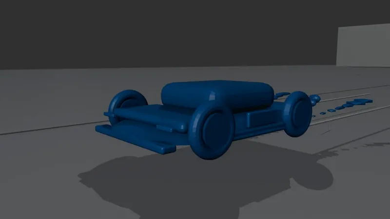 Guide Blender, 7,5 s, plan large au ras de la glace